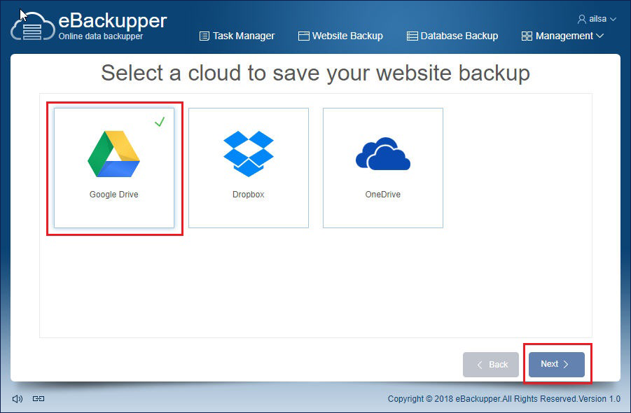 is dropbox secure to backup mysql database