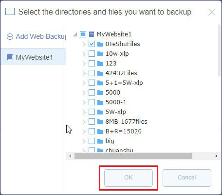 Select Files You Want to Backup